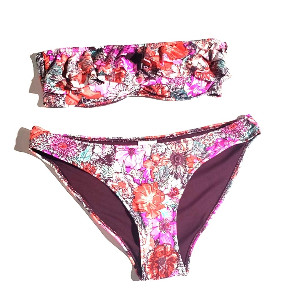 ruffle top bikini set
